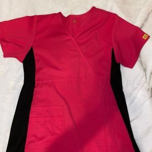 WonderWink maternity scrub top size L